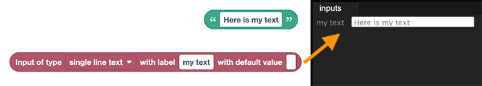 Text Input vs Text Block