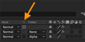 After Effects Attribute Preserve Transparency