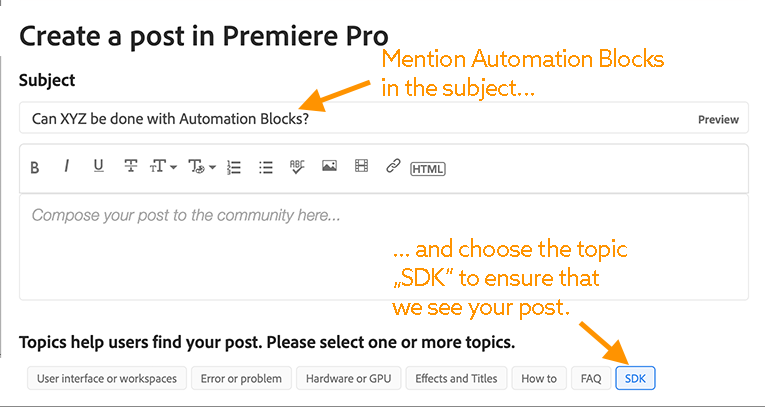 post questions in the Premiere Pro forum